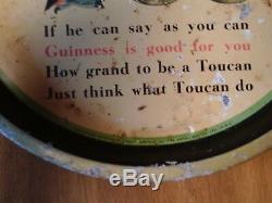 Guinness Toucan Tin Tray sign 1935 Great Britain, The Metal Box Co. VERY RARE