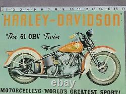 HARLEY-DAVIDSON Rare Vintage 61 OHV TWIN Bar Sign 1994 Made in Great Britain