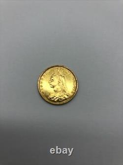 Half Sovereign Coin Victoria 1892 Shield Back RARE / COLLECTABLE COIN