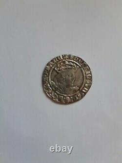 Henry VIII silver Groat (4d) mm Rose 1526-1544 NOT DEBASED, Excellent rare coin