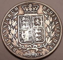 Huge Rare Silver Great Britain 1875 Half CrownNot Many Of These AroundFree Shi