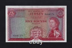 Jersey 5 Pounds 1963 1972 P-9 XF+++ RARE UK Great Britain ENGLAND