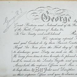 King England George V Signed Royal Document Rare Military Appointment Autograph