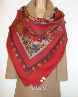 Laura Ashley Vintage 100% Wool Made in Great Britain Rare Wrap Scarf Shawl