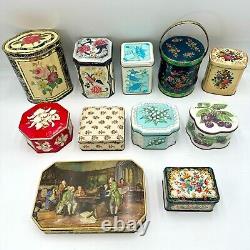 Lot of 11 English Vintage Tins Great Britain Royal England Europe UK Candy Rare