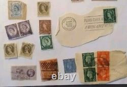 Lot of 66 Great Britain Postage Stamps including RARE Penny Red Imperforate