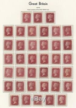 Lot30646 GB QV SG44 1d red mounted mint plate reconstruction a rare find almo