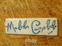 MALCOLM CAMPBELL DASHBOARD PLAQUE DASH BADGE 1930s ART DECO VERY RARE