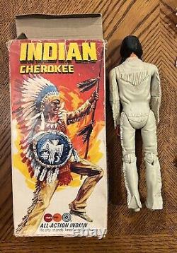 Marx UK Johnny West Indian Chief Cherokee Sunburst Box Great Britain Rare