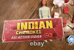 Marx UK Johnny West Indian Chief Cherokee Sunburst Box Great Britain Rare
