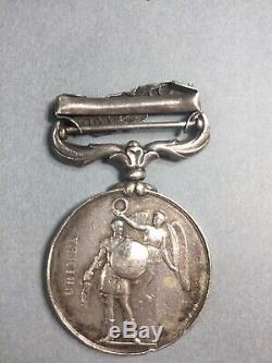 Original 1854 British Victorian Crimea Medal with Sebastol Ribbon Holder RARE