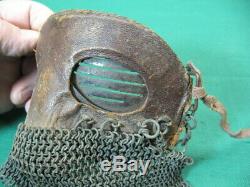 Original Rare Ww1 British Tank Crew Splinter Face Mask (7m)