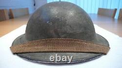 Original WW2 British Brodie 6th AA division decaled helmet. Rare, superb