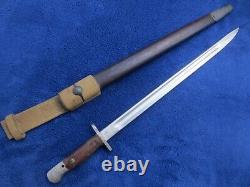 Original Ww2 Australian Smle Bayonet Scabbard And Frog Rare Blade