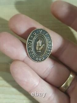 Original ulster volunteer force cap copper badge uvf rare g460