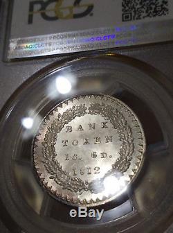 PCGS Great Britain MS 64 1812 18 D 18 Pence 1 Shilling & 6 Pence Bank Token Rare