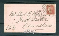 Plate 225 1d Red Plate on cover Omagh (Ireland) Rare Item (D037)