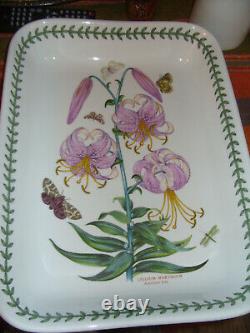 Portmeirion Botanic Garden Very Rare Austrian Lily Rectangular Dish Exc Buyitnow