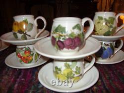 Portmeirion Pomona Set Of 6 Immensely Rare Motifs Demitasse Cups Buy It Now
