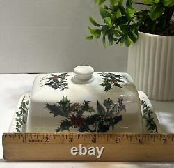 Portmeirion The Holly And The Ivy Covered Butter Dish Great Britain England Rare