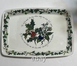 Portmeirion The Holly And The Ivy Covered Butter Dish Great Britain England Rare