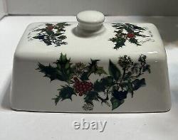 Portmeirion The Holly And The Ivy Covered Butter Dish Great Britain England Rare