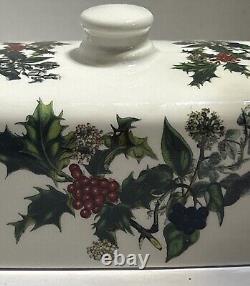 Portmeirion The Holly And The Ivy Covered Butter Dish Great Britain England Rare