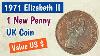 Queen Elizabeth Ii 1971 1 New Penny Value Great Britain Rare Old Coins