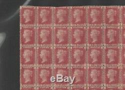 Queen Victoria Penny Red SG43 84 Mint Block Plate 123 CAT £4500++ Very Rare