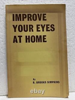 R brooks simpkins improve your eyes at home pb 1971 reprint Great Britain rare