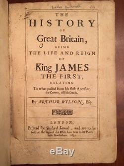 RARE 1653 History Great Britain, Life Reign King James I, London, Arthur Wilson