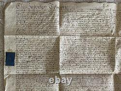 RARE 1759 Vellum UK Tripartite Indenture-Stamps Wax Seal-Great Britain England