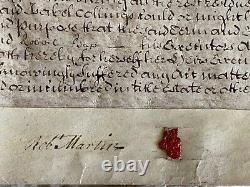 RARE 1759 Vellum UK Tripartite Indenture-Stamps Wax Seal-Great Britain England