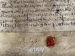 RARE 1759 Vellum UK Tripartite Indenture-Stamps Wax Seal-Great Britain England