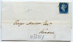 RARE 1840 2d blue on cover from Ambleside to Kendal with black distinctive MC