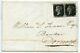 Rare 1841 Cover From Farr (sutherland) To Dornoch With Pair 1d Black Pl. 2 Bi/bj