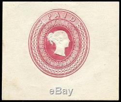 RARE 1848 postal stationery essay by Charles Whiting with Wyon type head