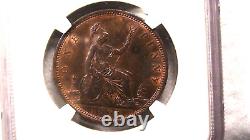 RARE 1868 Great Britain Penny NGC MS63 BN UNCIRCULATED 1P Coin BUY IT NOW