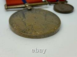 RARE 1902 KING Edward VII Coronation (Police) Medal + Miniature Medal Named