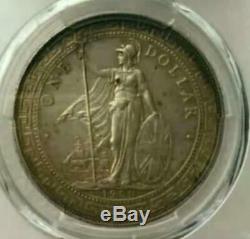 RARE-1909/8B Great britain hong kong trade 1 dollar PCGS unc
