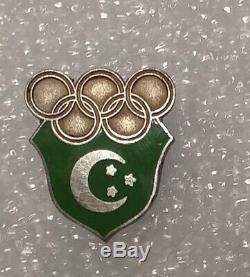 RARE! 1948 London Great Britain Egypt Olympic Delegation NOC badge pin