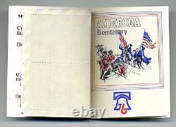 RARE 1976 USA & GREAT BRITAIN Bicentennial Commemorative Stitched Stamp Booklet