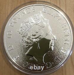 RARE 2017 Queen's Beast Lion 10 oz Silver BU Coin UK Great Britain FIRST COIN