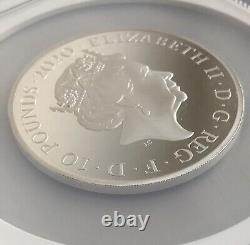 RARE 2020 Great Britain 5oz. Silver James Bond 10 Pounds NGC PF70UC One of 250