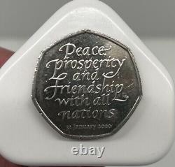 RARE BREXIT 50p Peace, Prosperity and Friendship with all nations 2020