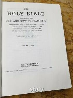 RARE Cambridge KJV Cameo Reference Bible Wide Margin Morocco LIKE NEW L@@K