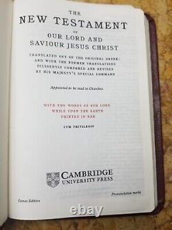 RARE Cambridge KJV Pocket Cameo New Testament Psalms Bible Morocco CLEAN L@@K