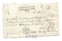 RARE GB POSTMARK Cover 1870 London EC FOUND WITHOUT CONTENTS Newspaper AF172