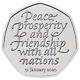 Rare Genuine Brexit 50p Peace, Prosperity, And Friendship With All Nations 2020