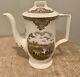 Rare Johnson Bros Old Britain Castles Multicolor Teapot Crown Stamp Great Cond
